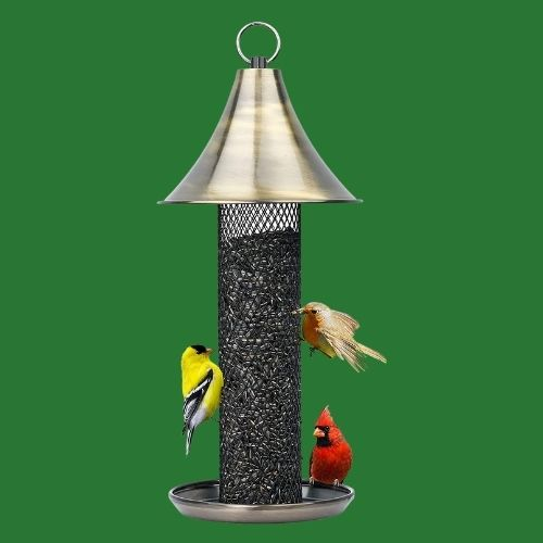 Kingsyard Cardinal Bird Feeders for Outdoors Hanging Sunflower Seed Feeder for Woodpeckers